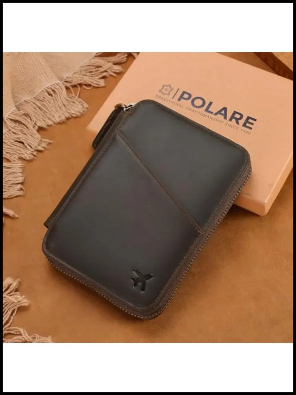 Leather RFID Blocking Tri-fold Travel Wallet Passport Holder Pilot Document